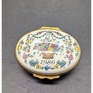 Halcyon Days English Enamels "Year to Remember 1986" Trinket Box